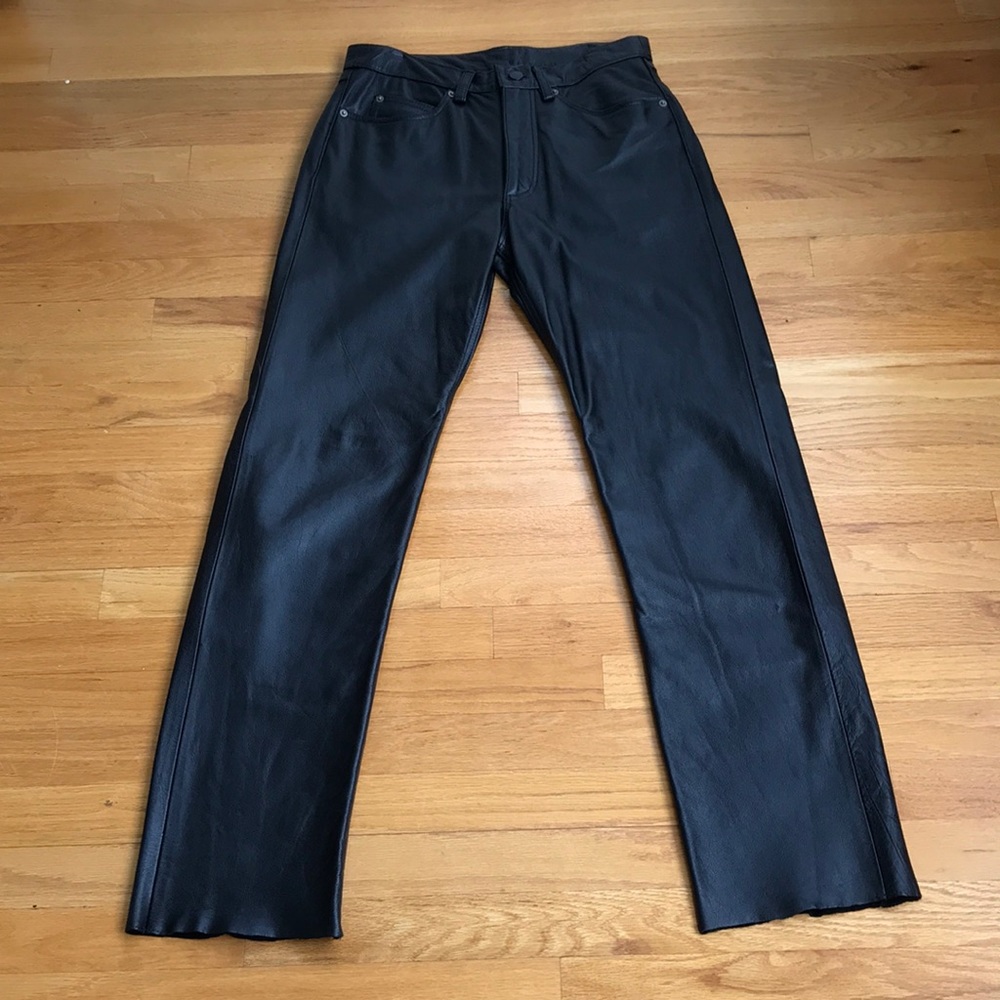 Conwell Men’s Black Leather Pants - Size 30 32